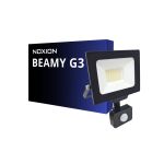Noxion LED Floodlight Beamy G3 30W 3300lm 110D - 840 Cool White | IP65 - Motion and Light Sensor - Symmetrical