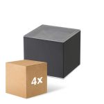 Multipack 4x D'Lite Wall Light  Elingen Solar Black Up & Down - 830 Warm White | IP54 - Motion Sensor