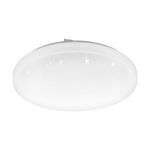 Eglo Wall and Ceiling Light Frania-S Steel White 14.6W 1600lm - 830 Warm White | IP20 
