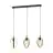 Eglo Pendant Basildon Steel Wood Black Brown | IP20 - Suitable for 3x E27 
