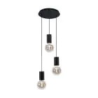 Eglo Pendant Pozueta Steel Black | IP20 - Suitable for 3x E27 