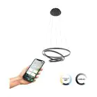 Eglo Pendant Lobinero-Z Aluminium Steel Black 40W 6100lm - 830-865 Tunable White | IP20 - Zigbee Dimmable
